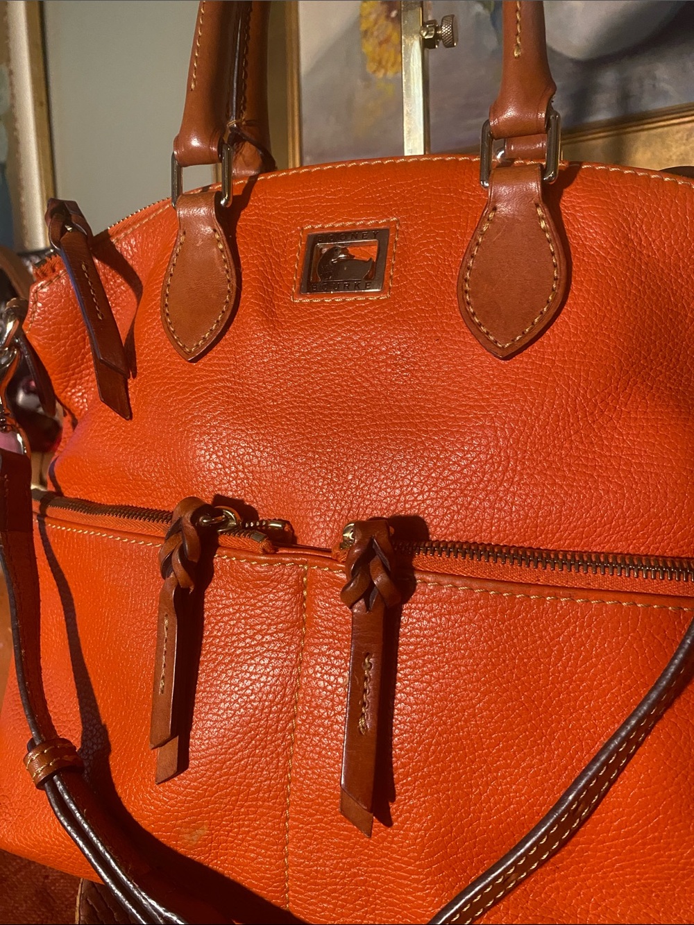 Dooney & Bourke Dillen Double Pocket Satchel Crossbody Shoulder Handbag - Picture 2 of 15
